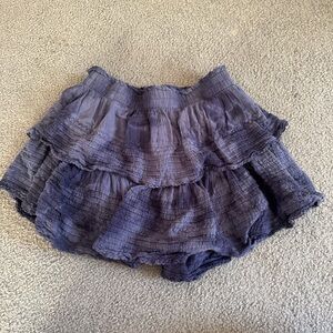 Ruffled Tiered Skirt in Blue
